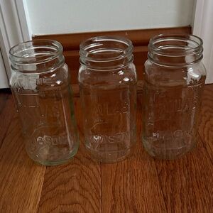 Set of 3 atlas mason jars